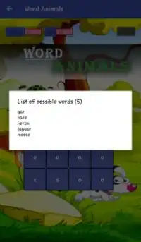 Jeux de chercher des mots d'animaux en anglais Screen Shot 4