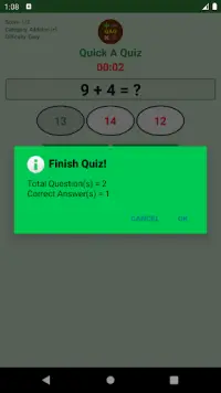 Quick A Quiz: Arithmetic, Math, Game, Brain Teaser Screen Shot 7