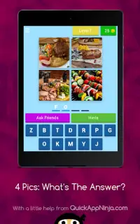 Free Trivia Game: 4 Pics, 1 Answer | Spelling Quiz Screen Shot 8