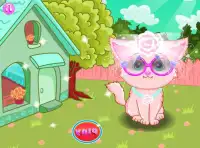लड़कियों के खेल सुंदर बिल्ली का बच्चा देखभाल Screen Shot 1