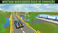 Simulador de carro vs trem Real Racing Screen Shot 1