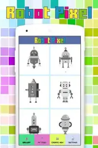Coloring robot Pixel Art, By Number Screen Shot 0