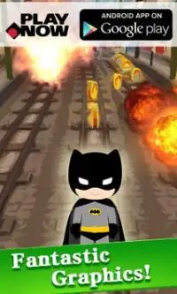 Subway Bat hero man & Robin Adventure Jungle Run Screen Shot 2