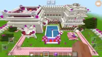 Cute Pink House 2018 MCPE Minigra dla dziewczynek Screen Shot 0