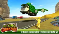 City Garbage Flying Truck- Flying Games Screen Shot 4