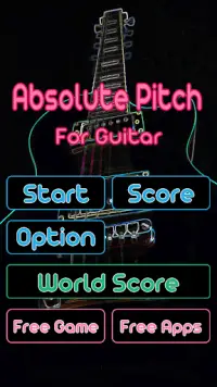 Guitar Perfect Pitch - Learn absolute ear key game Screen Shot 2