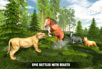Jungle Horse Family Simulator: Fun Horse Games Screen Shot 3