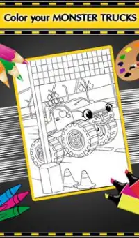 Monster Trucks Coloring Game Screen Shot 8