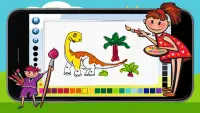 Câu đố và trang màu khủng long dành cho trẻ em Screen Shot 3