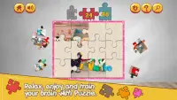 Cartoon jigsaw puzzle game for toddlers Screen Shot 0