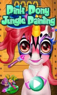 Pink Pony Jungle Painting Screen Shot 0
