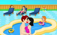 Casual Swimming Pool Kissing Screen Shot 13