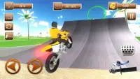 Tricky MotoCross Bike Beach Jumping 3D Screen Shot 7