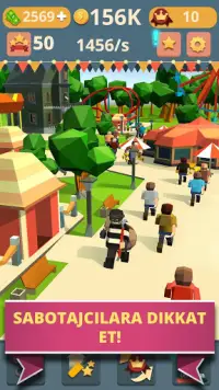 Theme Park Clicker: Eğlence Parkı. Boşta Oyunlar Screen Shot 3