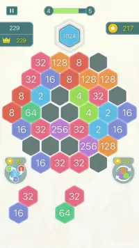 ヘキサポップ：2048までにマージ！無料の六角形マージパズルゲーム Screen Shot 3