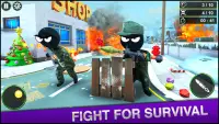 Spider Stickman Crime City : Rope - Hero Battle Screen Shot 1