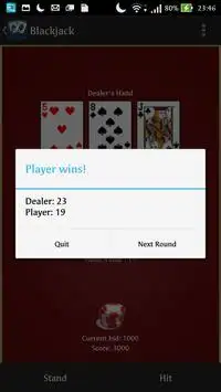 Blackjack Game Screen Shot 3