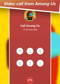 Video call from Among Us Impostors - Chat and Call Screen Shot 2