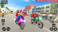 Pizza Delivery: Boy & Girl Bike Game Screen Shot 0