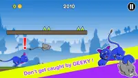 Geeky & Clicky : Dodge the cat - 2D Runner Screen Shot 0