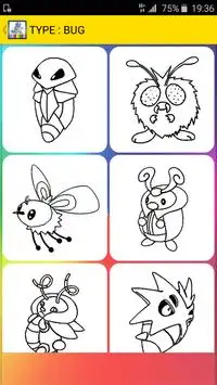coloring game of pokemo monsters Screen Shot 2