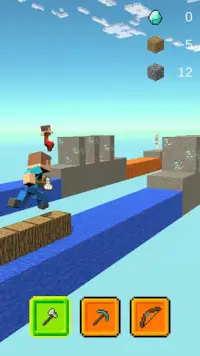 Sky Block Runner - Craft Miner Rush Screen Shot 1