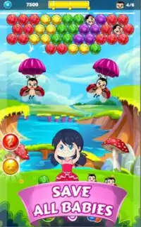 Ladybug Pop: Bubble Shooter, Blast, Match 3 Game Screen Shot 2