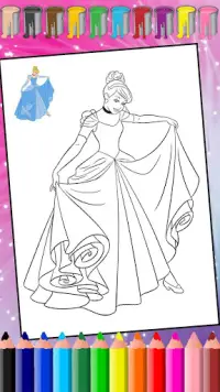 Princesse à colorier, pages à colorier princesse. Screen Shot 0