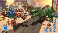 Captain of America Moto Robot Transform Dino Wars Screen Shot 2