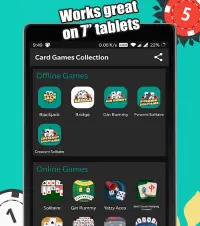 Card Games Offline Games for free - 99 games in 1 Screen Shot 7