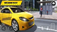Crazy Taxi Sim 2018: Mobil City Mengemudi Rush 3D Screen Shot 1