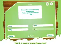App Quiz sur les prépositions d'apprentissage Screen Shot 3