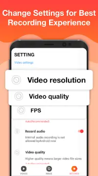 مسجل الشاشة لعبة، مكالمة فيديو — Screen Recorder Screen Shot 4