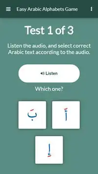 Easy Arabic Alphabets Game Screen Shot 2