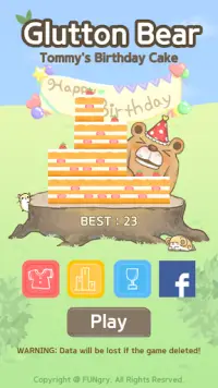 Glutton Bear : Birthday Cake Screen Shot 0