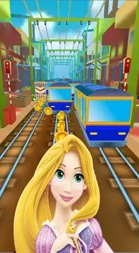 Princess Rapunzel Subway City Run Screen Shot 1