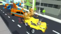Blocky Car Stunts Crash Test: Demolition Race Screen Shot 2