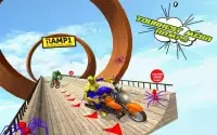 Impossible Mega Ramp Superheros Stunt Racing Sim Screen Shot 1