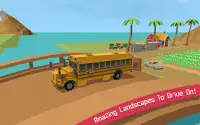 School Bus Game Blocky World Screen Shot 2