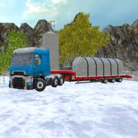 Zimowy Ferma Ciężarówka 3D: Silo Transport