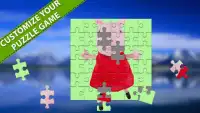 Pepa e Pig Jigsaw Puzzle Para crianças jogo Screen Shot 1
