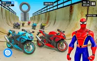 Spider Hero: Bike Mega Ramp Screen Shot 2