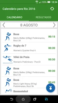 Calendário para Rio 2016 Screen Shot 1