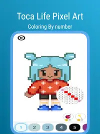 PIXEL-Toca life Pixel Art Color By Number Screen Shot 4