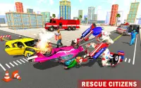 Doctor Robot Ambulance Transform Robot Rescue Game Screen Shot 1