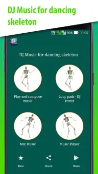 DJ Music para bailar esqueleto Screen Shot 1