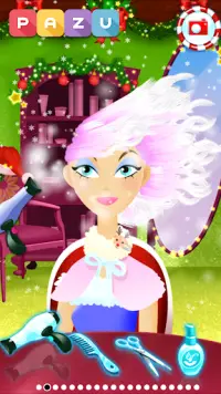 女の子ヘアサロンクリスマス-子供向けヘアスタイルゲーム Screen Shot 2