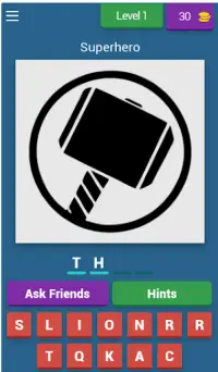 Superhero Logo Quiz Screen Shot 0