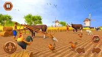 Real Bull Farm Village Farming Simulator Games 3D Screen Shot 0