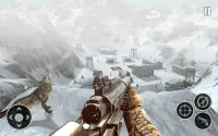 雪陸軍スナイパー射撃戦争：FPS島シューター Screen Shot 1